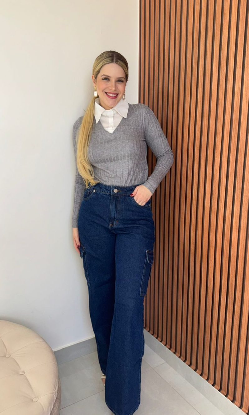 calÇa wide leg jeans